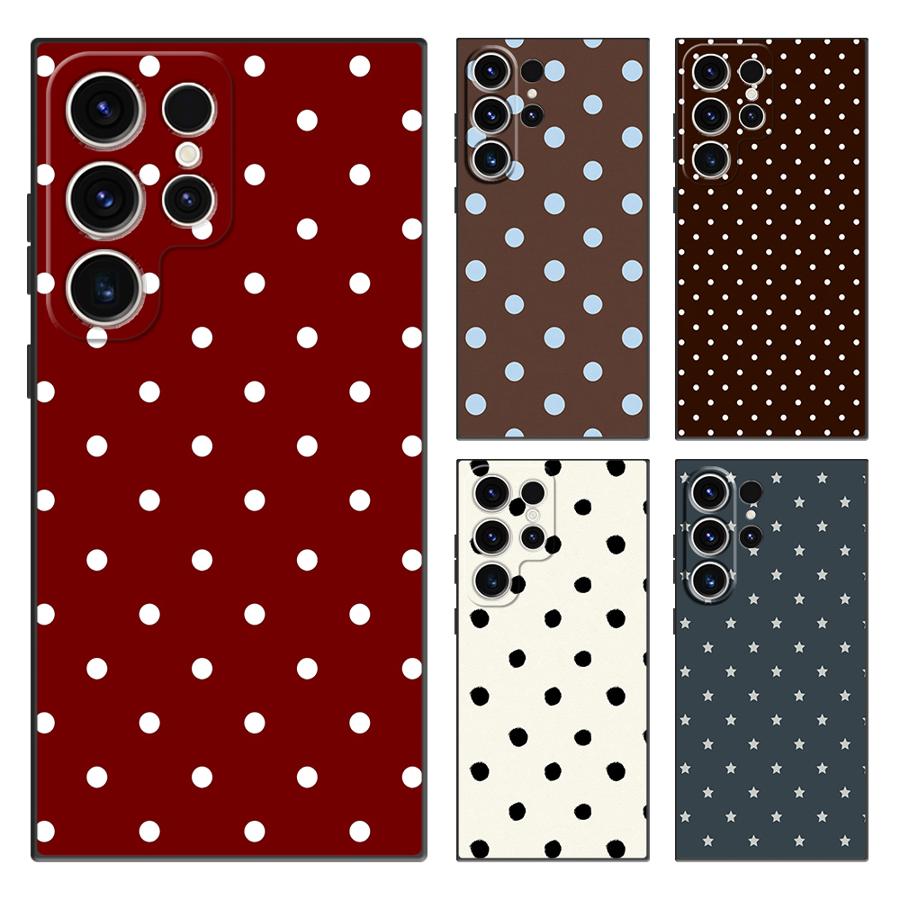 Samsung Galaxy S24 - Retro Polka Dots Handyhülle für Samsung