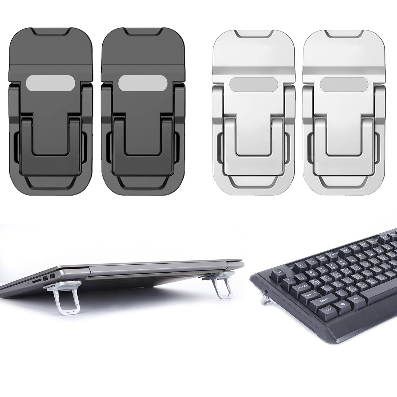 Cooling Stand Tablet - 2 Stück Tragbarer Faltbarer Laptop-Ständer Verstellbare