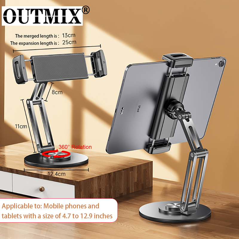 Cooling Stand Tablet - 360° drehbarer Tablet-Ständer aus Aluminiumlegierung, faltbarer
