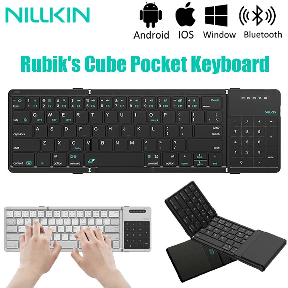 Android Tablet Gaming Accessories - NILLKIN faltbare kabellose Bluetooth-Spieltastatur mit Touchpad