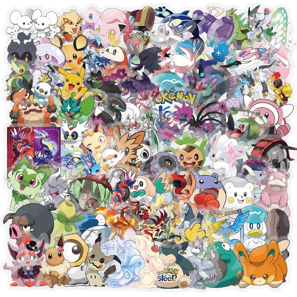 100 Stück Pokémon-Aufkleber, N – Tablet Cute Accessories Bewertung und Preis