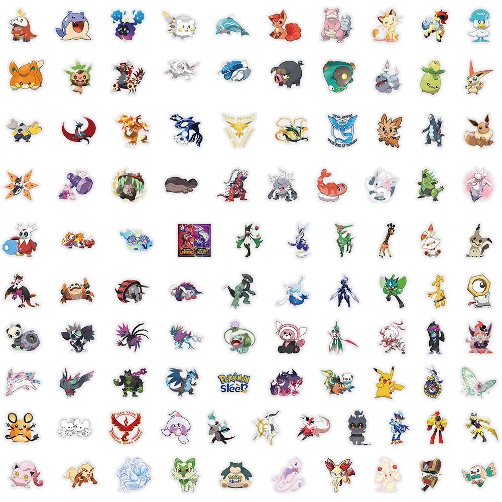 100 Stück Pokémon-Aufkleber, N – Tablet Cute Accessories Bewertung und Preis