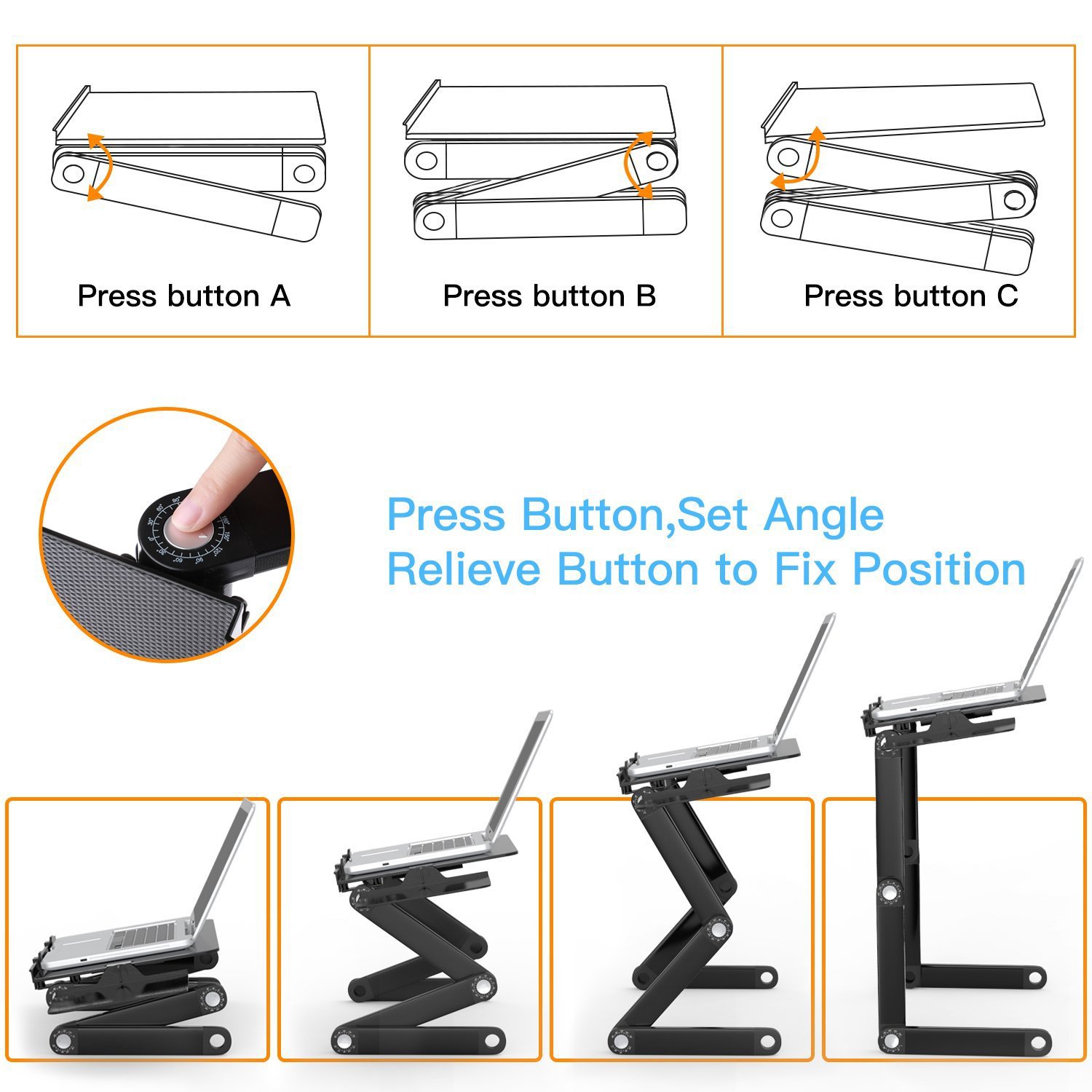 Laptop-Tisch aus Aluminiumlegi – Tablet Lap Desk Bewertung und Preis
